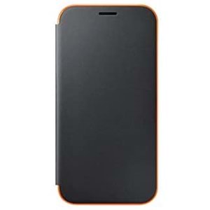 Samsung Galaxy A7 2017 Neon Flip Wallet Kapaklı Kılıf, Siyah EF-FA720PBEGWW