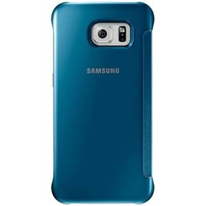 Samsung Galaxy S6 Clear View Cover Akıllı Kılıf, Mavi EF-ZG920BLEGWW