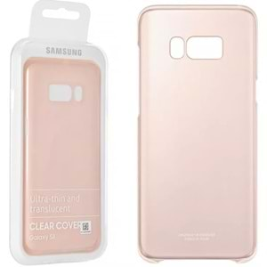 Samsung Galaxy S8+ Plus Clear Cover Şeffaf Kılıf, Pembe (Samsung Türkiye Garantli)