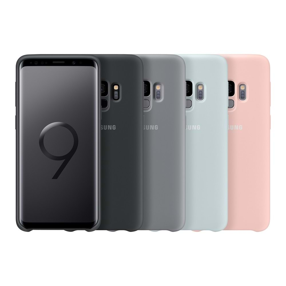 Samsung Galaxy S9 Silikon Cover Kılıf, Gri EF-PG960TJEGWW