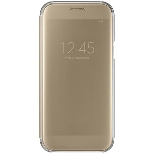 Samsung Galaxy A5 2017 Clear View Cover Akıllı Kılıf, Gold EF-ZA520CFEGWW