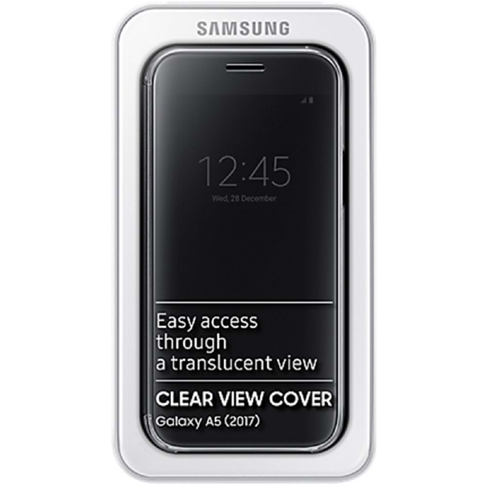 Samsung Galaxy A5 2017 Clear View Cover Akıllı Kılıf, Siyah EF-ZA520CBEGWW