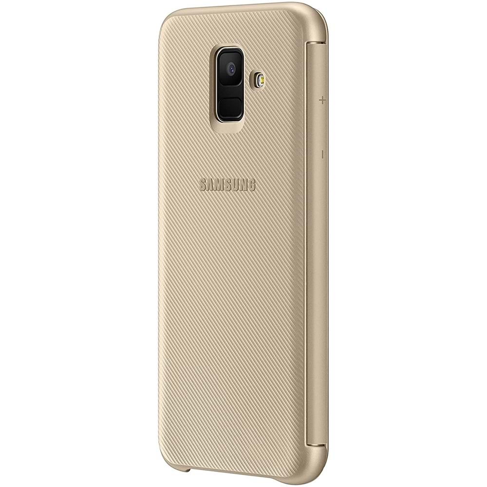 Samsung Galaxy A6 Flip Wallet Kapaklı Cüzdan Kılıf, Gold EF-WA600CFEGWW