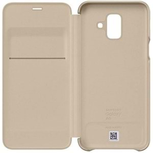 Samsung Galaxy A6 Flip Wallet Kapaklı Cüzdan Kılıf, Gold EF-WA600CFEGWW