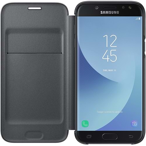 Samsung Galaxy J5 Pro 2017 (J530) Kartlıklı Cüzdan Kılıf, Siyah