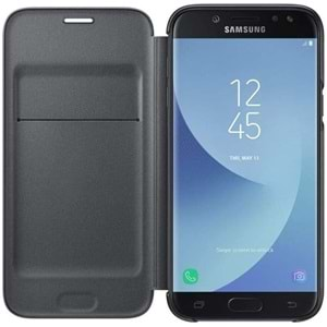 Samsung Galaxy J5 2017 (J530) Wallet Cüzdan Kılıf, Siyah EF-WJ530CBEGME