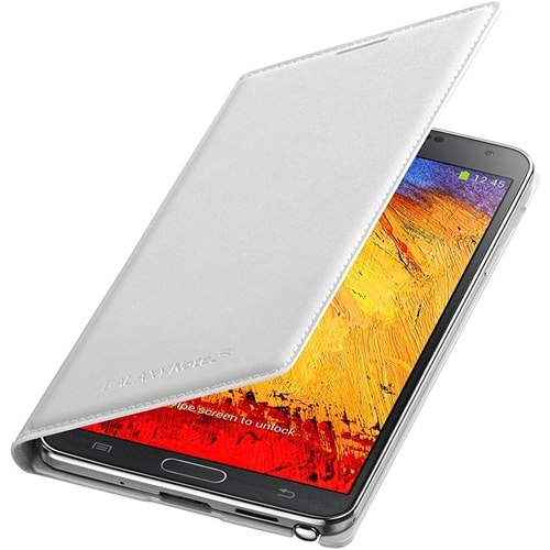 Samsung Galaxy Note 3 Neo N7500 Orjinal Flip Wallet Kapaklı Kılıf, Beyaz