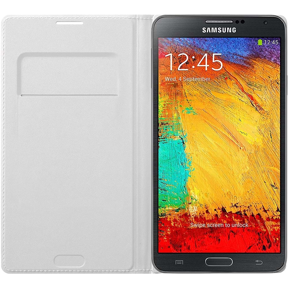 Samsung Galaxy Note 3 Neo N7500 Orjinal Flip Wallet Kapaklı Kılıf, Beyaz