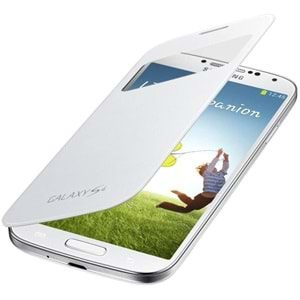 Samsung Galaxy S4 (i9500) S-View Cover Orijinal Kapaklı Kılıf, Beyaz EF-CI950BWEGWW