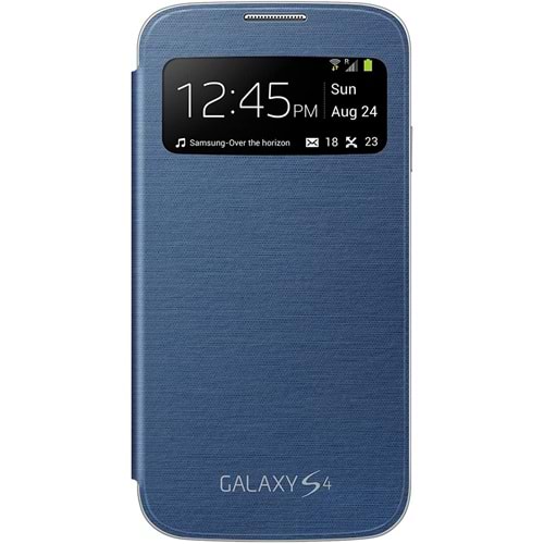 Samsung Galaxy S4 (i9500) S-View Cover Orijinal Kapaklı Kılıf, Koyu Mavi EF-CI950BLEGWW