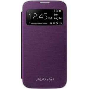 Samsung Galaxy S4 (i9500) S-View Cover Orijinal Kapaklı Kılıf, Mor EF-CI950BVEGWW