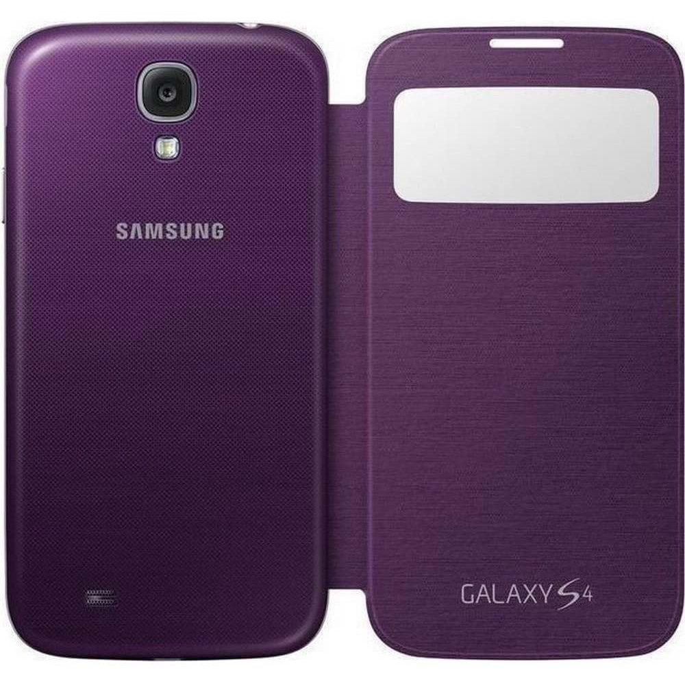 Samsung Galaxy S4 (i9500) S-View Cover Orijinal Kapaklı Kılıf, Mor EF-CI950BVEGWW