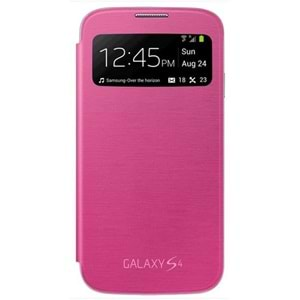 Samsung Galaxy S4 (i9500) S-View Cover Orijinal Kapaklı Kılıf, Pembe EF-CI950BPEGWW