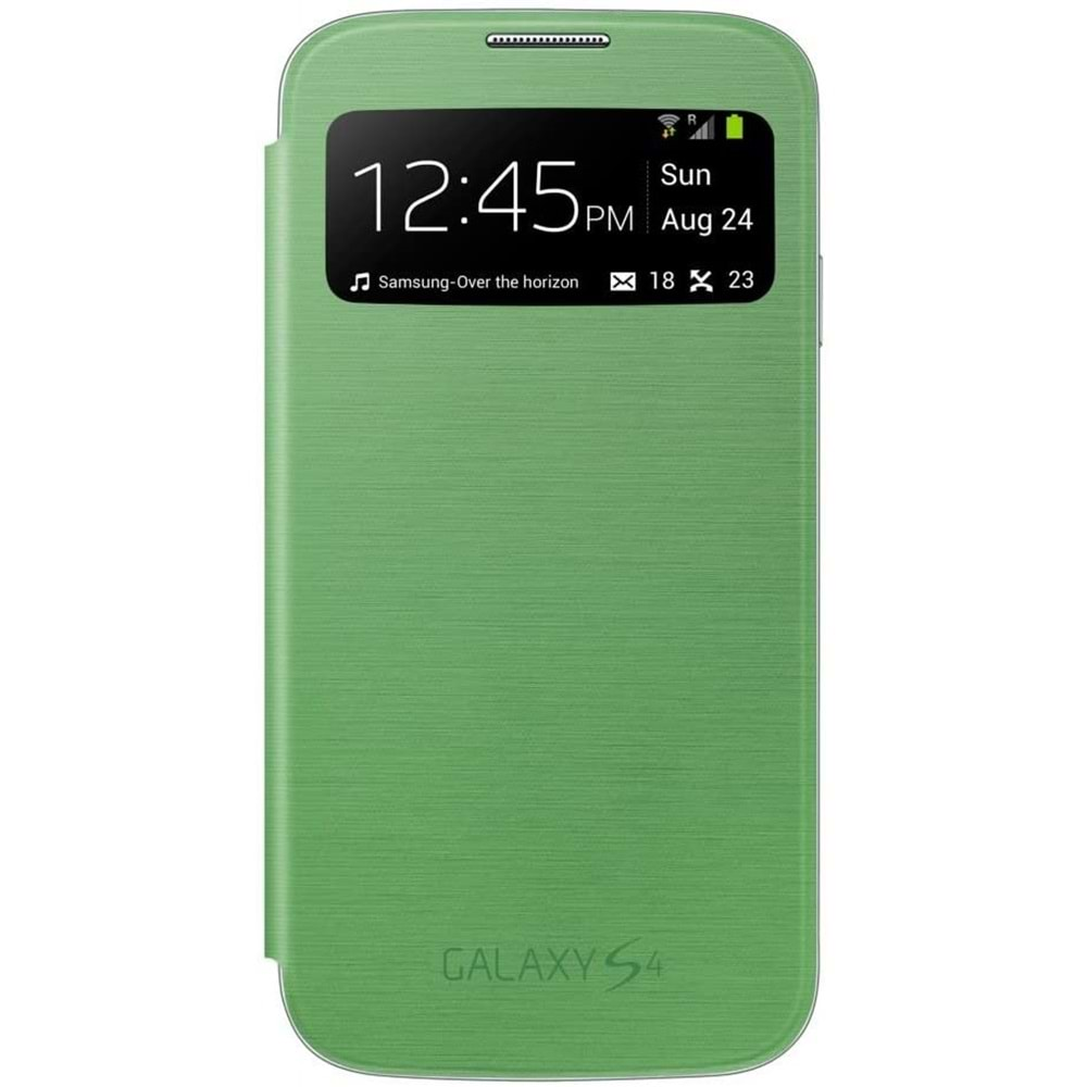 Samsung Galaxy S4 (i9500) S-View Cover Orijinal Kapaklı Kılıf, Yeşil EF-CI950BGEGWW