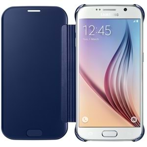 Samsung Galaxy S6 Clear View Cover Akıllı Kılıf, Siyah EF-ZG920BBEGWW