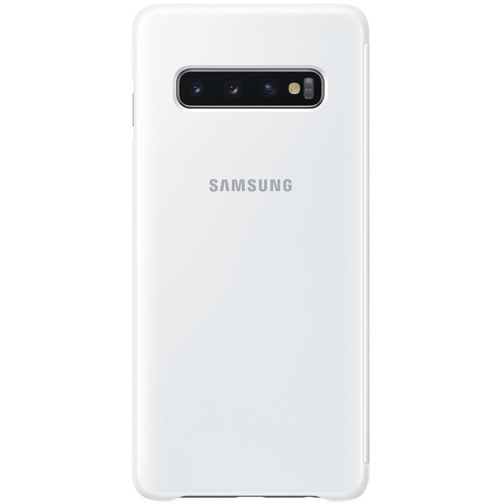 Samsung Galaxy S10 Clear View Cover Akıllı Kılıf, Beyaz EF-ZG973CWEGWW