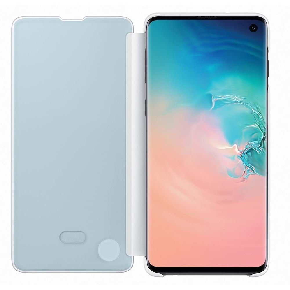 Samsung Galaxy S10 Clear View Cover Akıllı Kılıf, Beyaz EF-ZG973CWEGWW