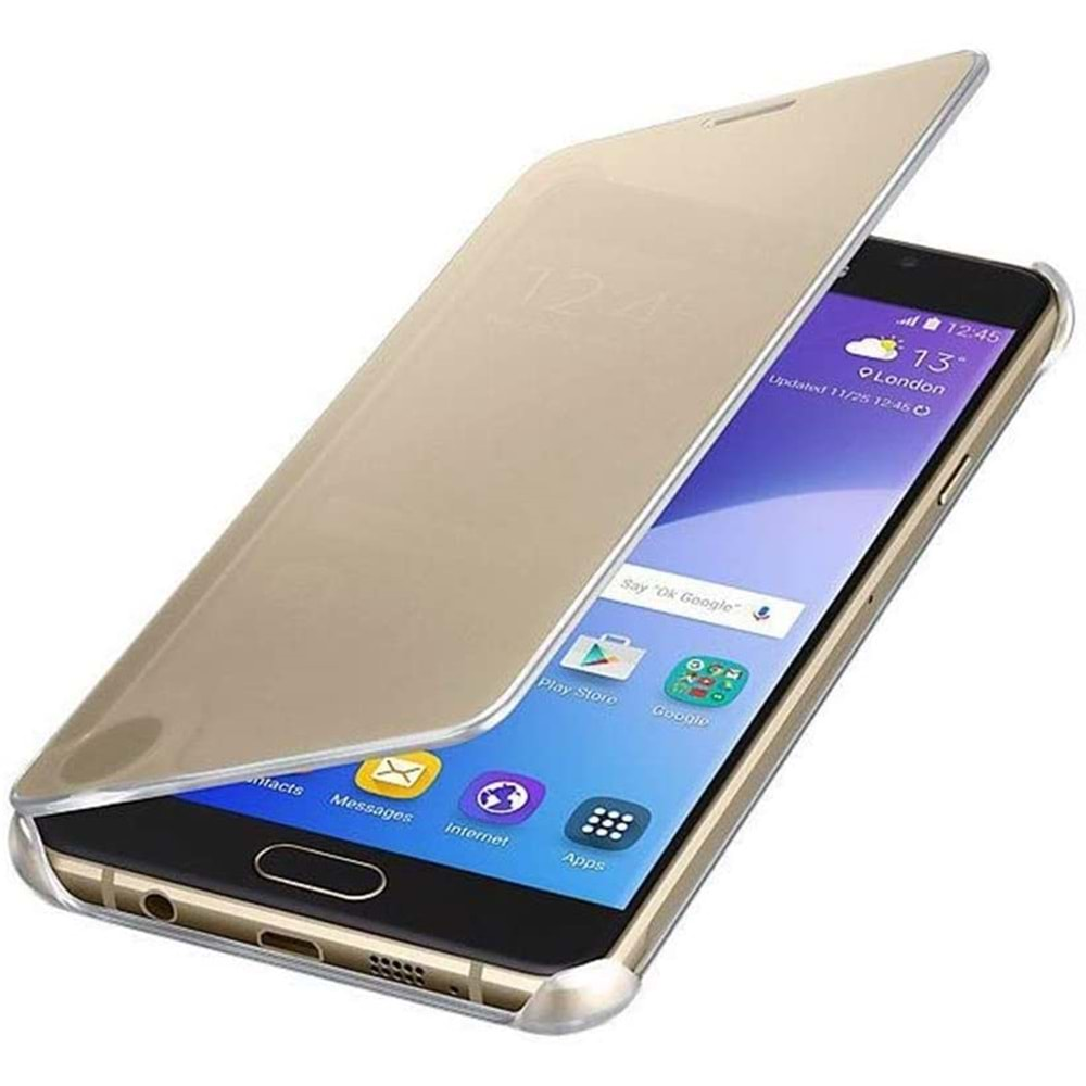 Samsung Galaxy A7 2016 Clear View Cover Akıllı Kılıf, Altın EF-ZA710CFEGWW