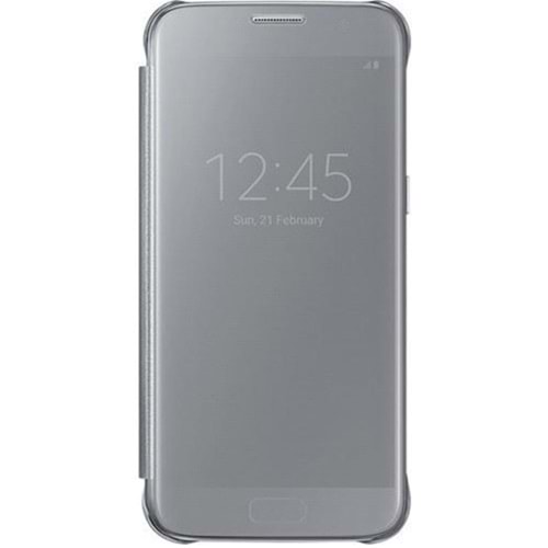 Samsung Galaxy S7 Clear View Cover Orjinal Akıllı Kılıf, Gümüş EF-ZG930CBEGWW