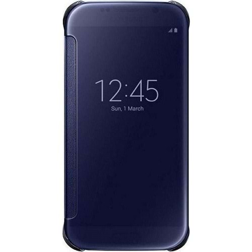 Samsung Galaxy S6 Clear View Cover Akıllı Kılıf, Siyah EF-ZG920BBEGWW
