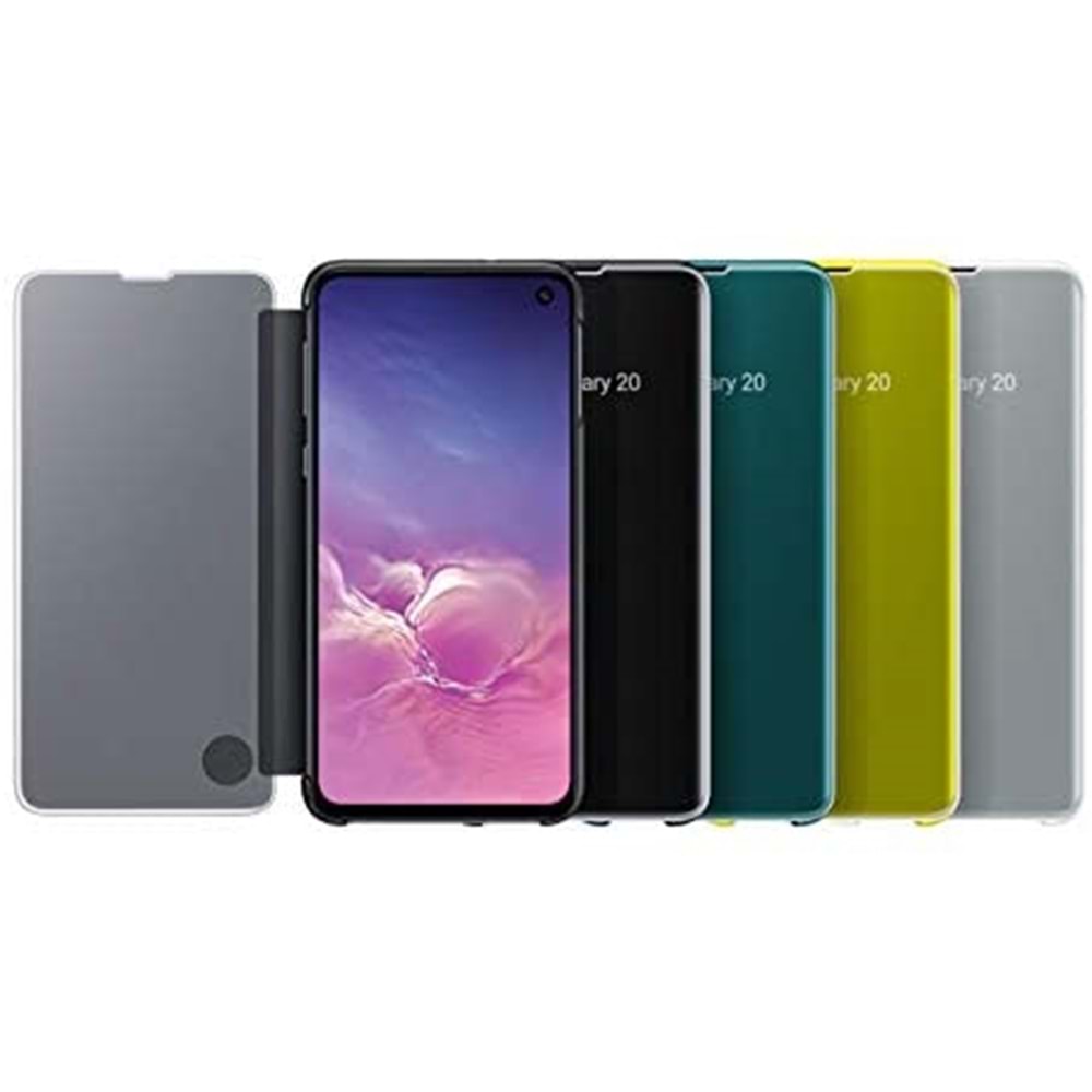 Samsung Galaxy S10e Clear View Cover Akıllı Kılıf, Siyah EF-ZG970CBEGWW