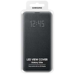 Samsung Galaxy S10e LED View Cover Akıllı Kılıf, Siyah EF-NG970PBEGWW