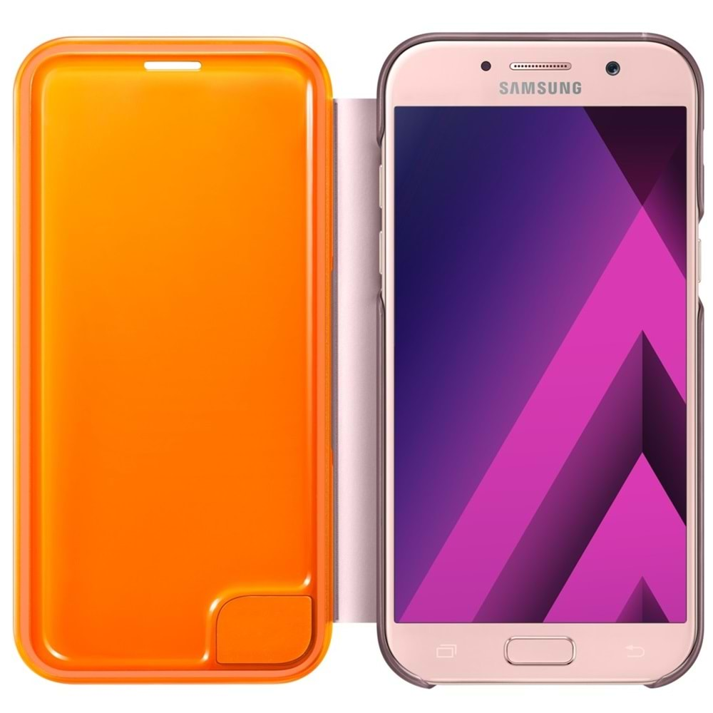 Samsung Galaxy A5 2017 Neon Flip Wallet Kapaklı Kılıf, Rose Gold EF-FA520PPEGWW