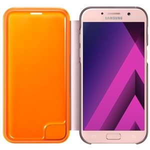 Samsung Galaxy A5 2017 Neon Flip Wallet Kapaklı Kılıf, Rose Gold EF-FA520PPEGWW