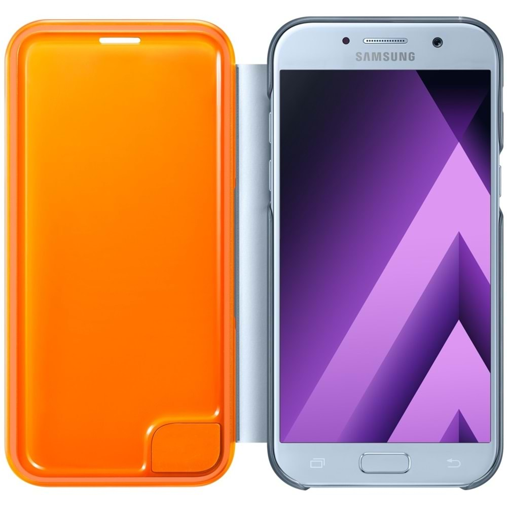 Samsung Galaxy A7 2017 Neon Flip Wallet Kapaklı Kılıf, Mavi EF-FA720PLEGWW