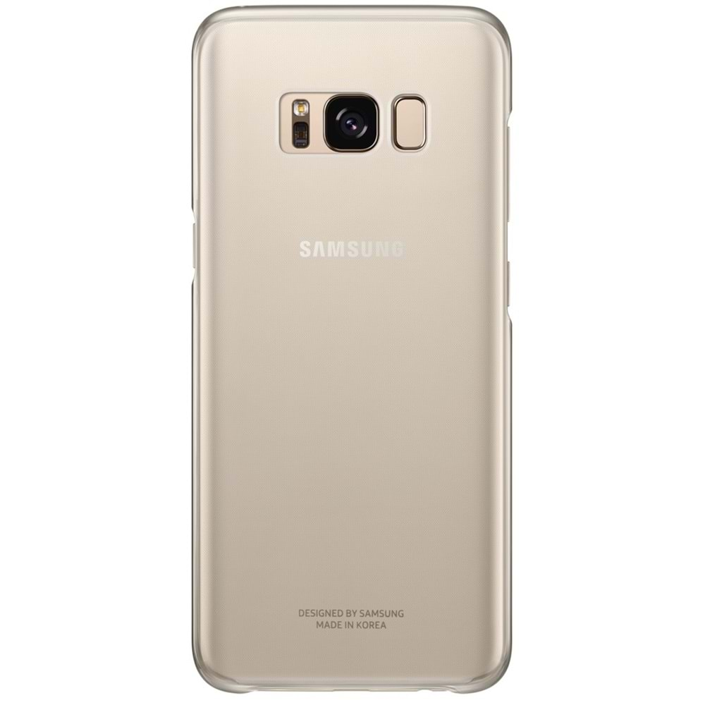 Samsung Galaxy S8 Clear Cover Şeffaf Kılıf, Gold (Samsung Türkiye Garantli)