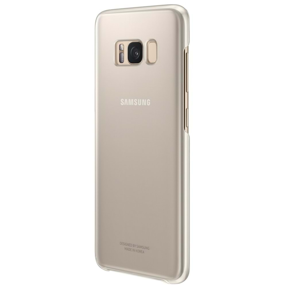 Samsung Galaxy S8 Clear Cover Şeffaf Kılıf, Gold (Samsung Türkiye Garantli)