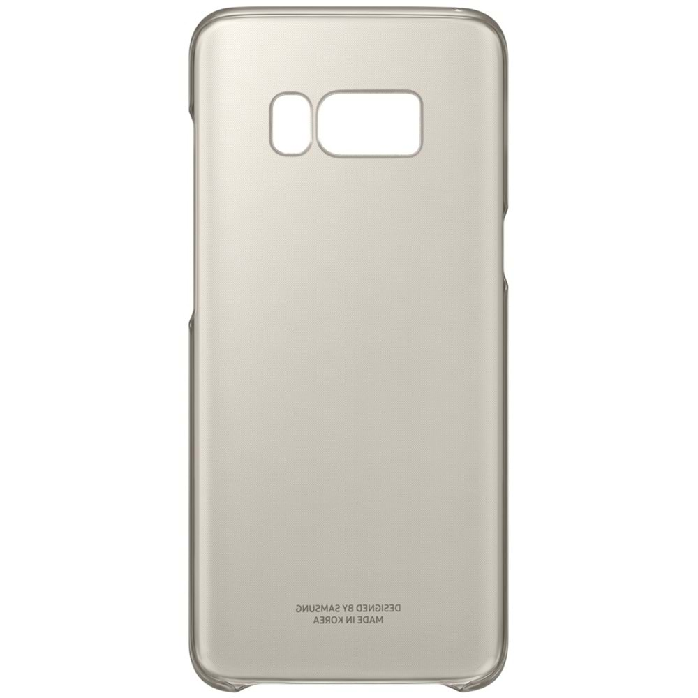 Samsung Galaxy S8 Clear Cover Şeffaf Kılıf, Gold (Samsung Türkiye Garantli)