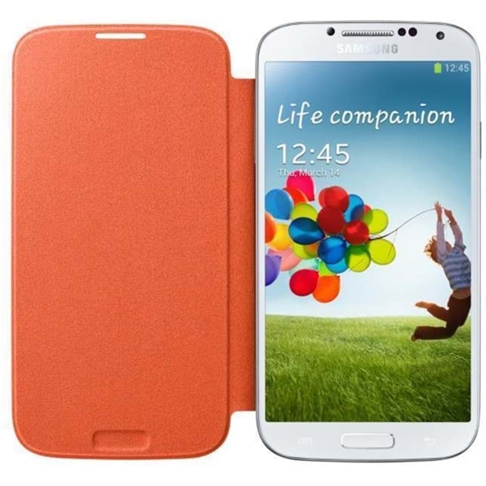 Samsung Galaxy S4 Flip Wallet Cover Kılıf, Turuncu EF-FI950BOEGWW