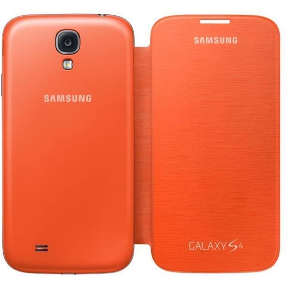 Samsung Galaxy S4 Flip Wallet Cover Kılıf, Turuncu EF-FI950BOEGWW