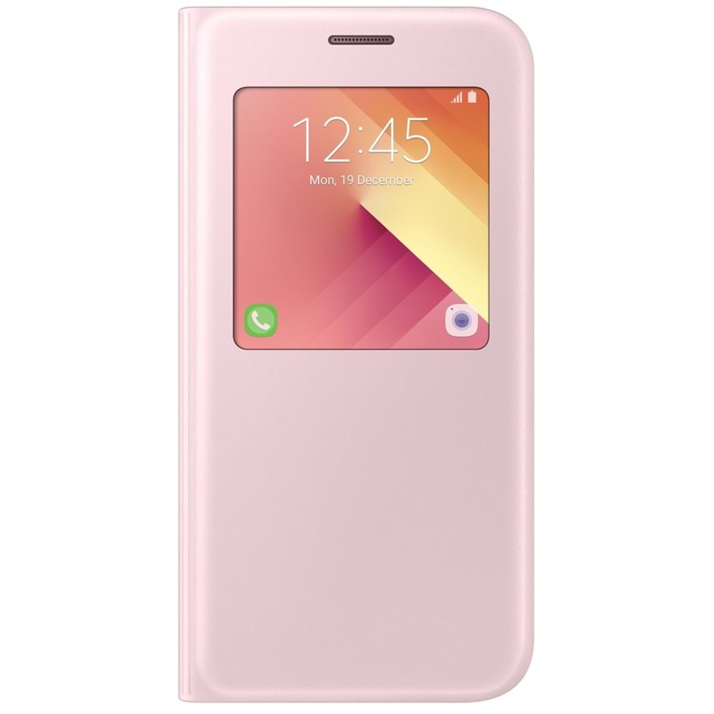 Samsung Galaxy A5 2017 S-View Kapaklı Kılıf, Rose Gold EF-CA520PPEGWW