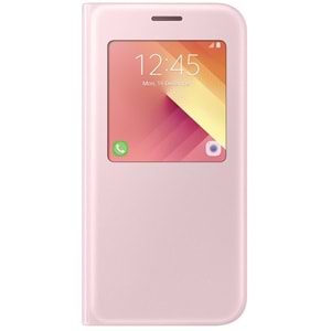 Samsung Galaxy A5 2017 S-View Kapaklı Kılıf, Rose Gold EF-CA520PPEGWW