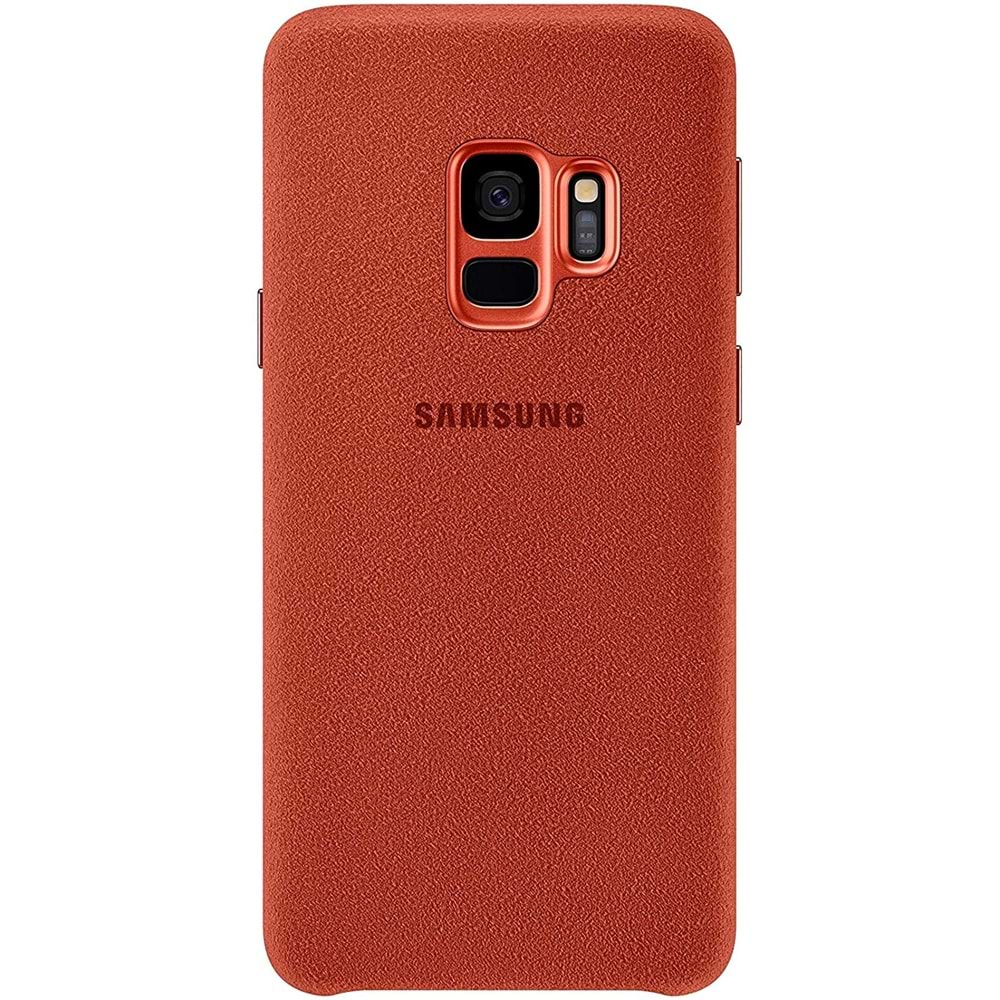 Samsung Galaxy S9 Alcantara Süet Deri Kılıf, Kırmızı (Samsung Türkiye Garantili)