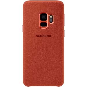 Samsung Galaxy S9 Alcantara Süet Deri Kılıf, Kırmızı (Samsung Türkiye Garantili)