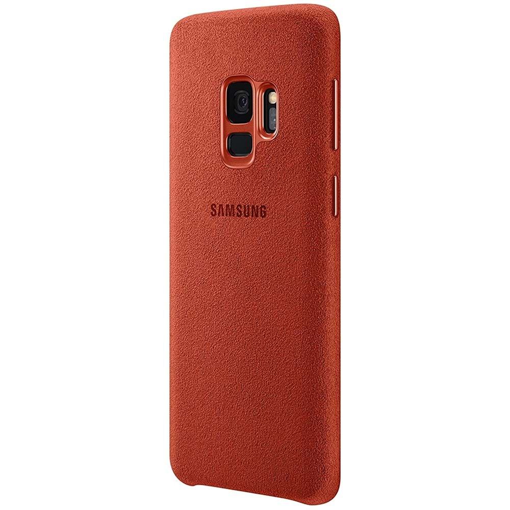 Samsung Galaxy S9 Alcantara Süet Deri Kılıf, Kırmızı (Samsung Türkiye Garantili)