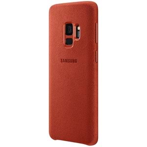 Samsung Galaxy S9 Alcantara Süet Deri Kılıf, Kırmızı (Samsung Türkiye Garantili)