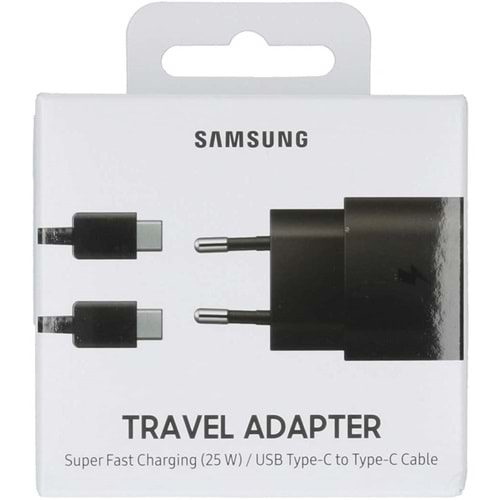 Samsung TA800X Adaptif 25W Type-C Hızlı Şarj Aleti Tip C (Kablolu), Siyah