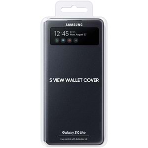 Samsung Galaxy S10 Lite S-View Cüzdan Kılıf, Siyah EF-EG770PBEGWW