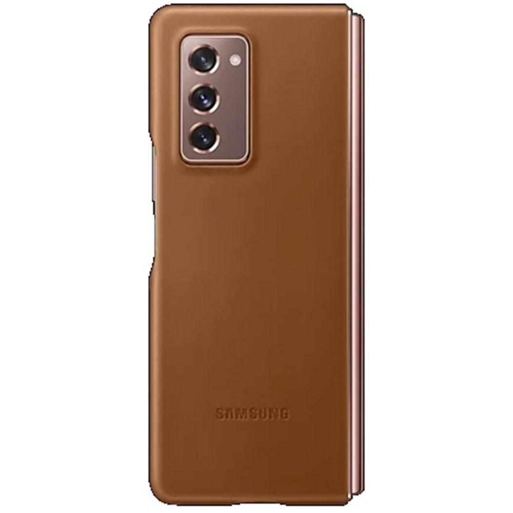 Samsung Galaxy Z Fold2 Deri Kılıf Lether Cover EF-VF916L, Taba