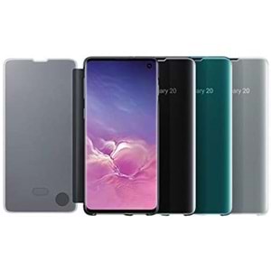 Samsung Galaxy S10 Clear View Cover Akıllı Kılıf, Siyah EF-ZG973CBEGWW