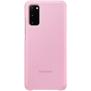 Samsung Galaxy S20 Clear View Cover Akıllı Kılıf, Pembe EF-ZG980CPEGWW