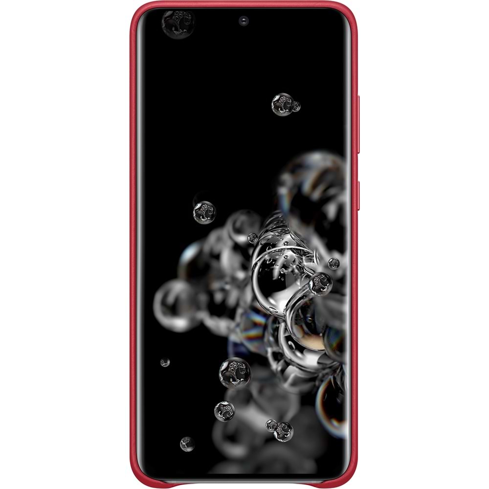 Samsung Galaxy S20 Ultra için Deri Kılıf Lether Cover, Kırmızı EF-VG988LREGWW