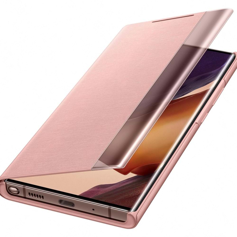 Samsung Galaxy Note 20 Ultra için Clear View Kapaklı Kılıf, Bronz EF-ZN985CAEGTR