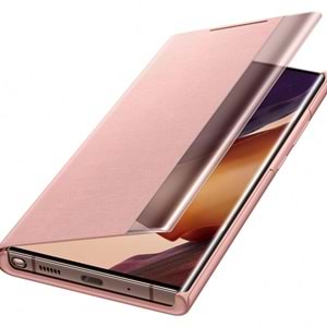 Samsung Galaxy Note 20 Ultra için Clear View Kapaklı Kılıf, Bronz EF-ZN985CAEGTR