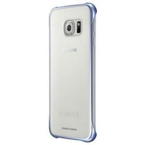 Samsung Galaxy S6 Clear Cover Orijinal Şeffaf Kılıf, Mavi EF-QG920BBEGWW