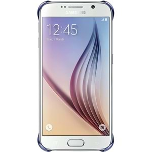 Samsung Galaxy S6 Clear Cover Orijinal Şeffaf Kılıf, Mavi EF-QG920BBEGWW